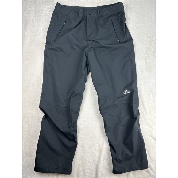 Adidas Golf Men Activewear Pants XL Black Climaproof Regular Fit Track Casual - Picture 1 of 13